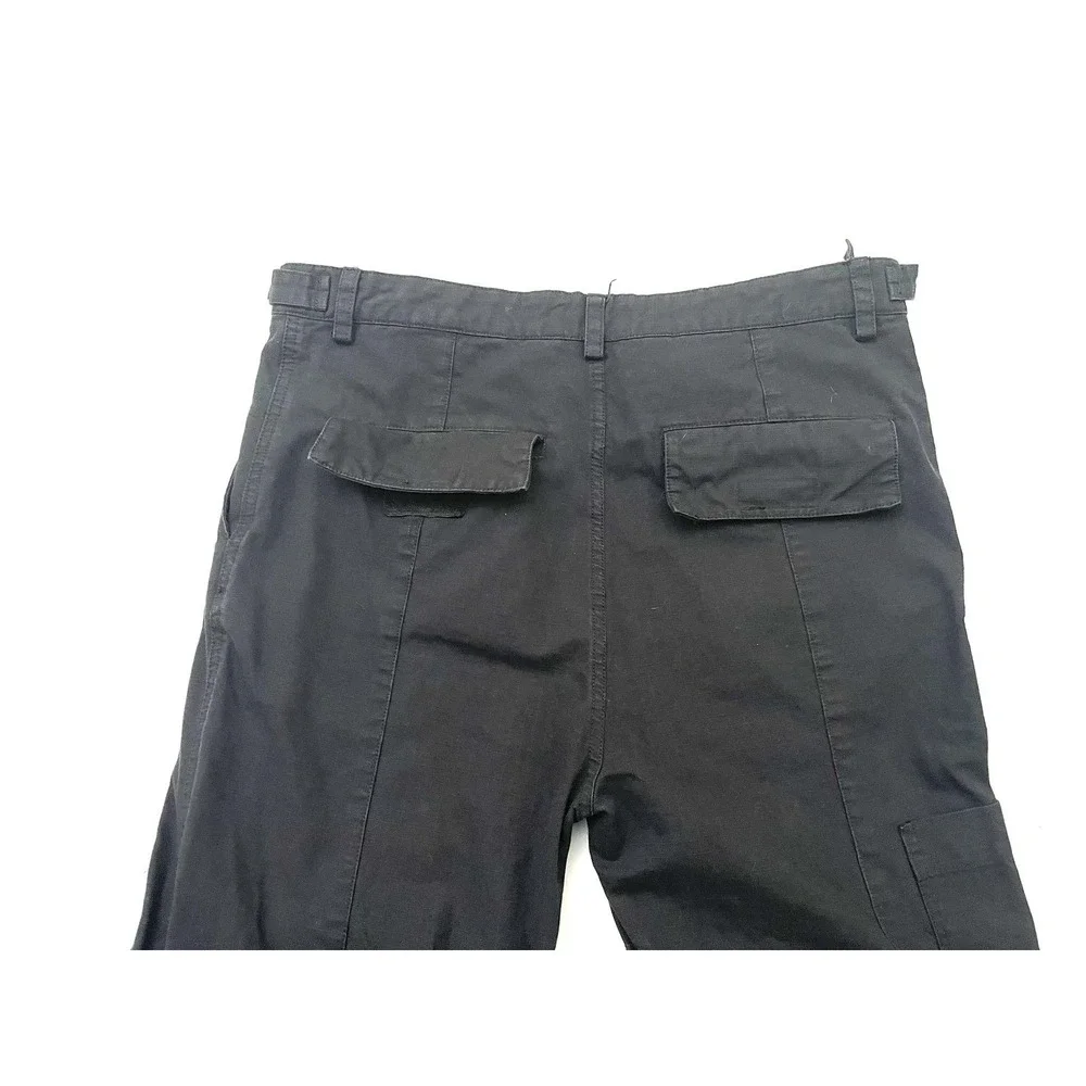 Balenciaga Flared Cargo Pants Unisex Large Black 34x34 Ripstop Convertible